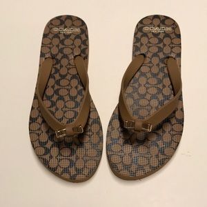 New Size 6 COACH Flip Flops